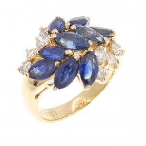 K18YG サファイヤ リング 2.84CT