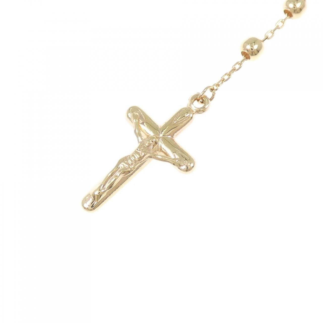 K18YG クロス ネックレス