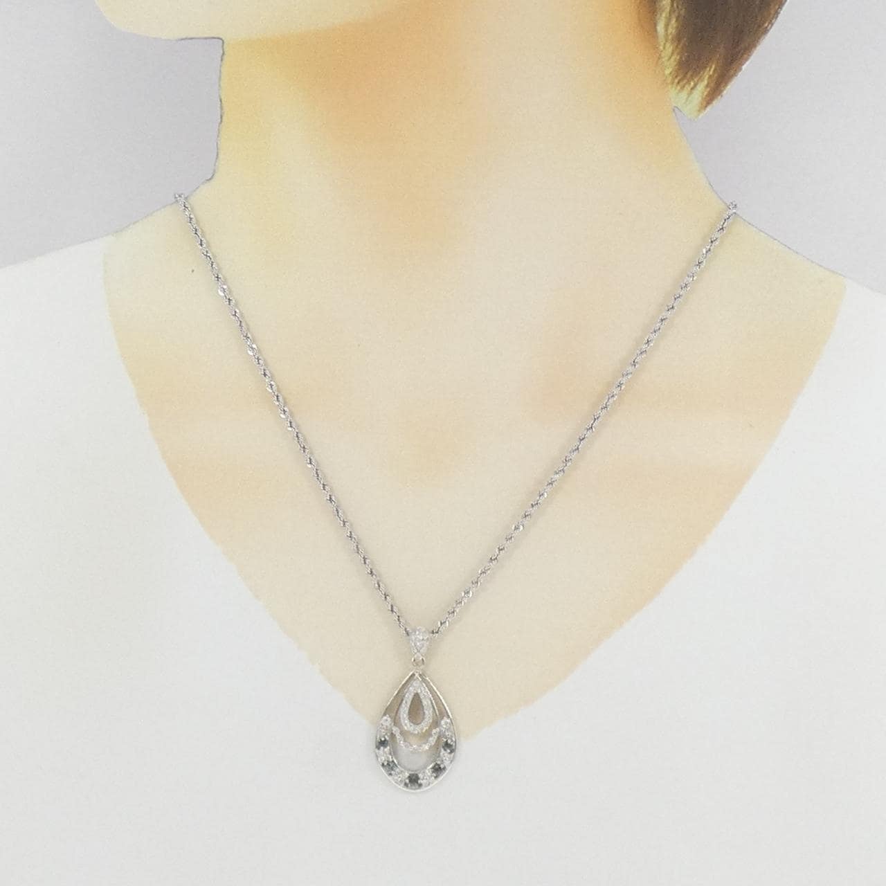 PT900/PT850 アレキサンドライト ネックレス 0.32CT