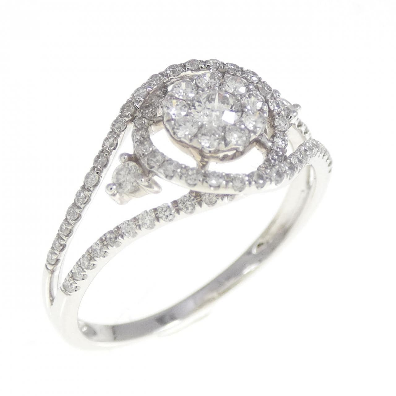 K18WG ダイヤモンド リング 0.40CT