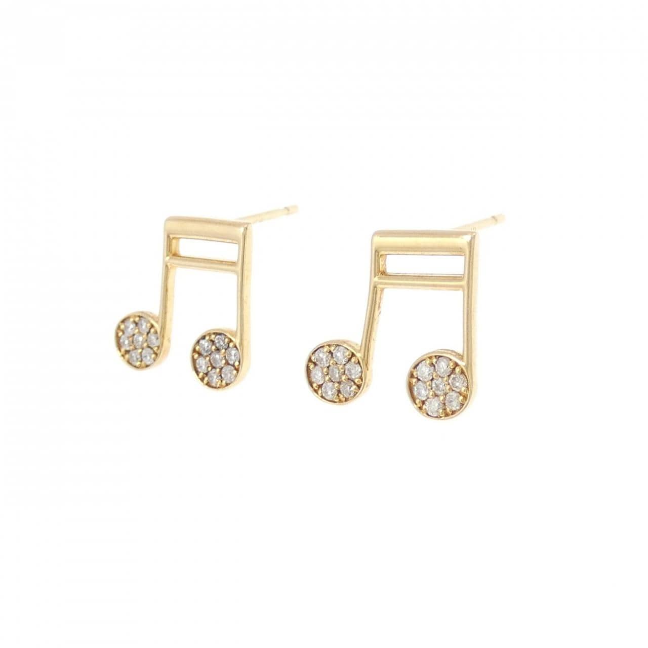 【新品】K18YG オンプ ダイヤモンド ピアス 0.16CT