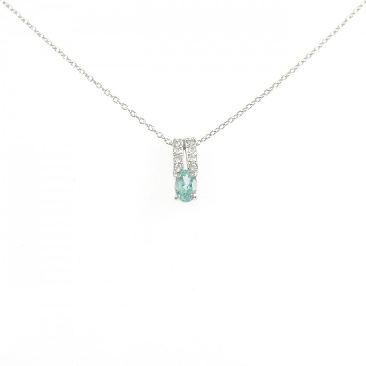 PT900/PT850 ベリル ネックレス 0.22CT