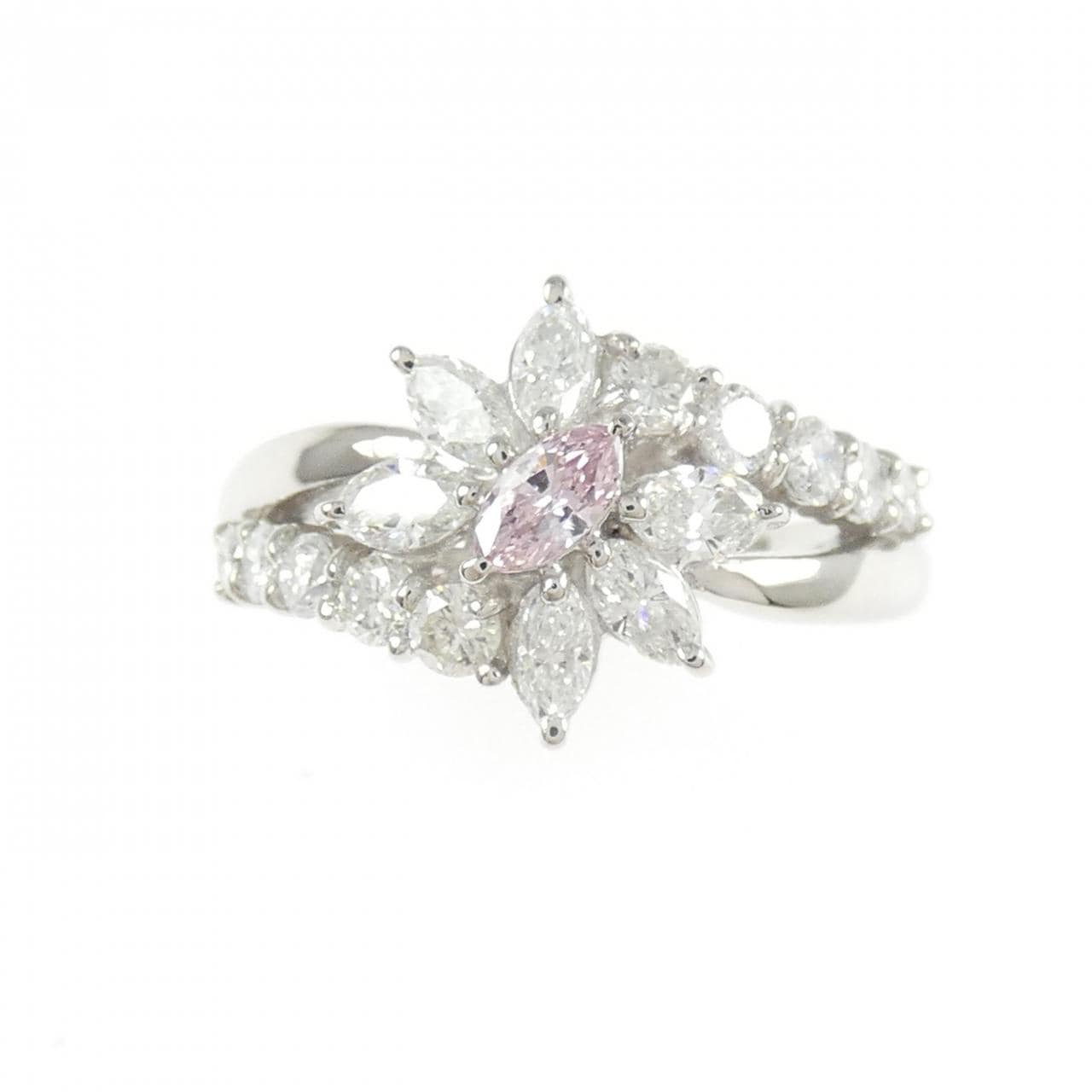 PT900 ダイヤモンド リング 0.107CT FP I1 マーキスカット