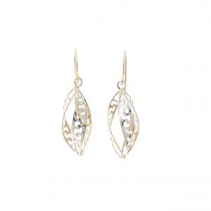 K14スリーカラー ピアス