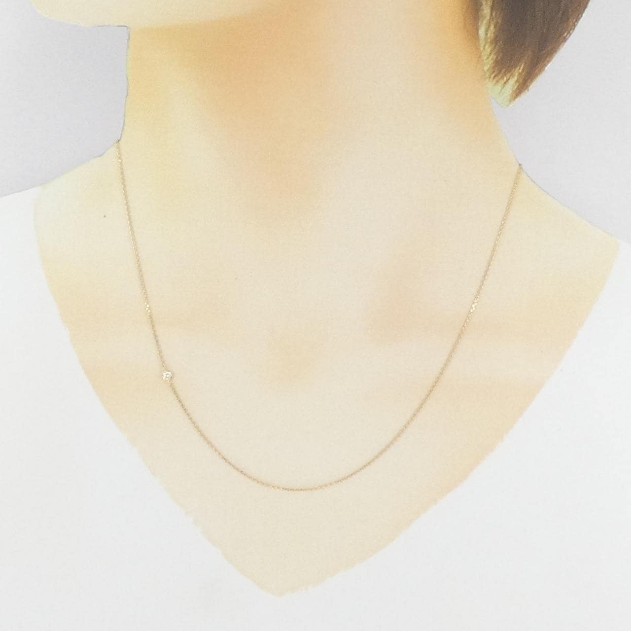 K18YG ダイヤモンド ネックレス 0.03CT