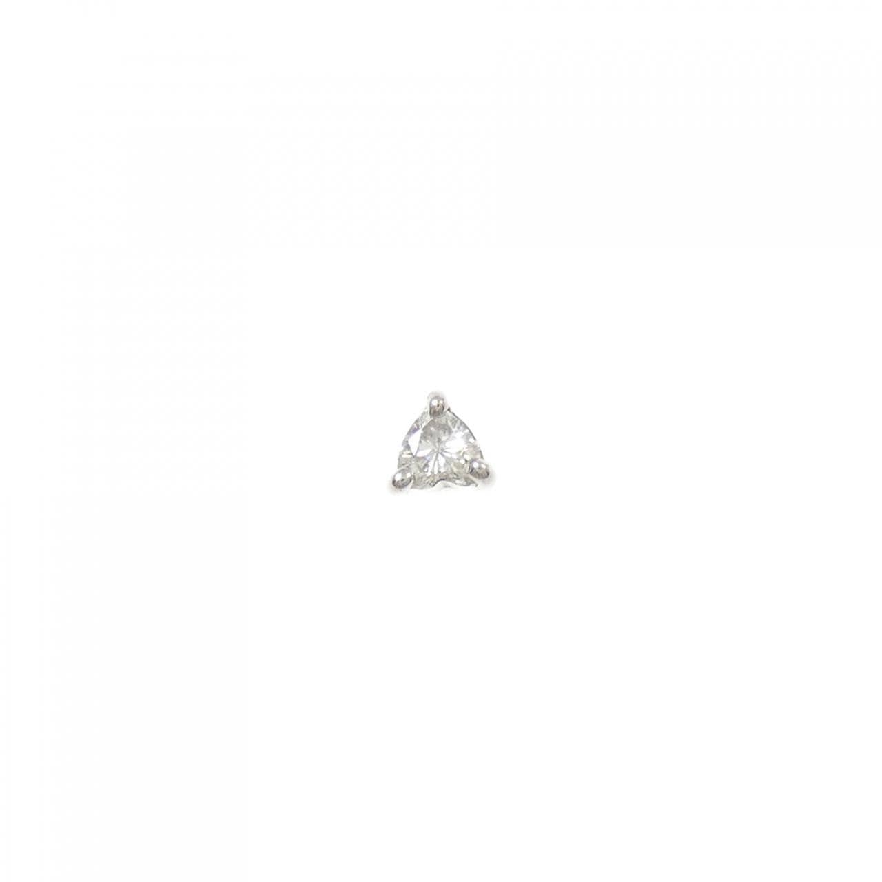 K14WG ダイヤモンド ピアス 片耳