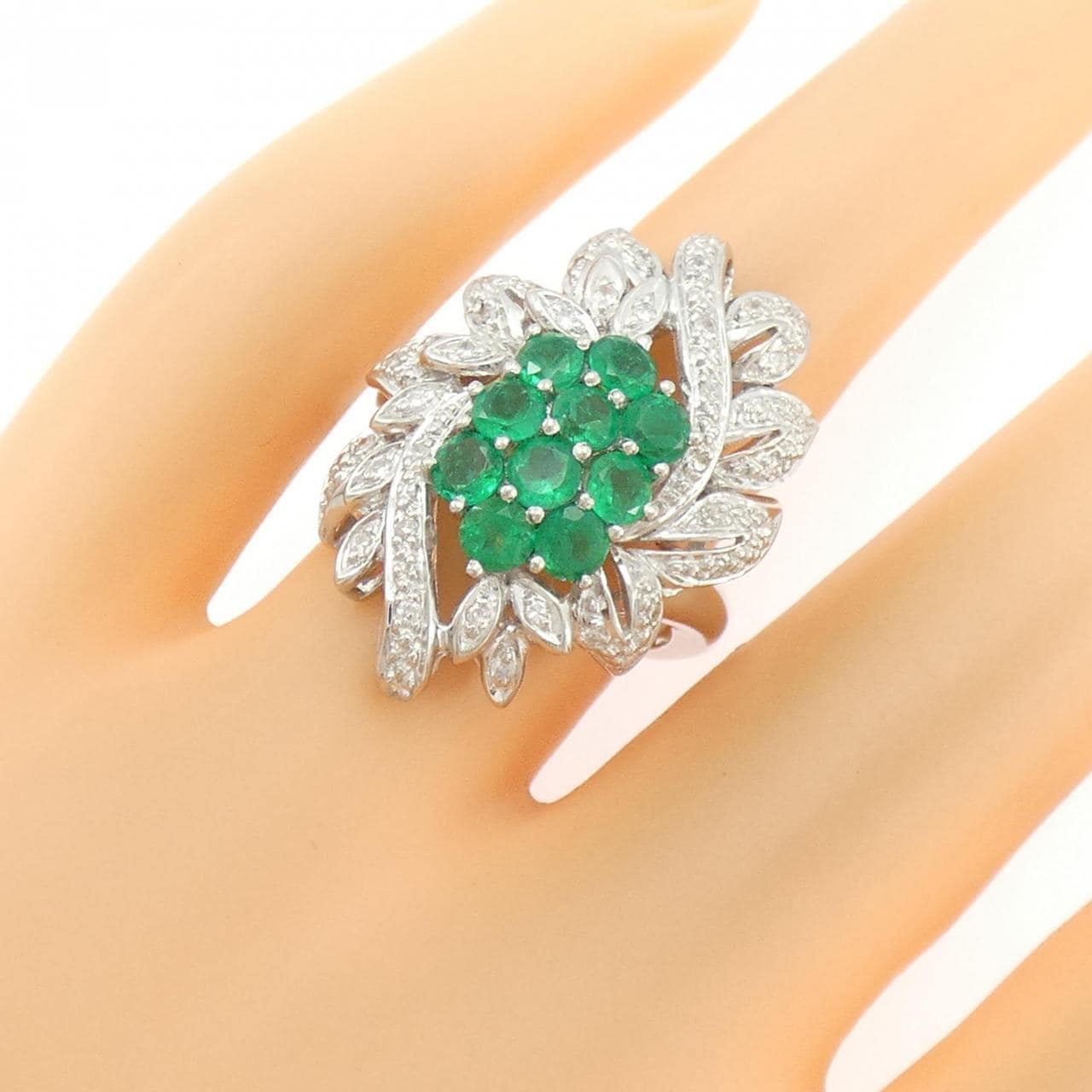 PT900 エメラルド リング 1.30CT