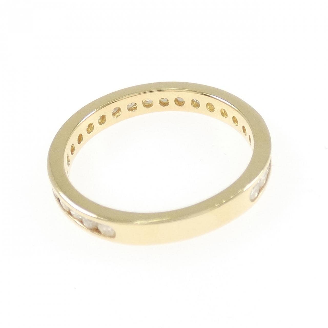 K18YG ハーフエタニティ ダイヤモンド リング 0.55CT