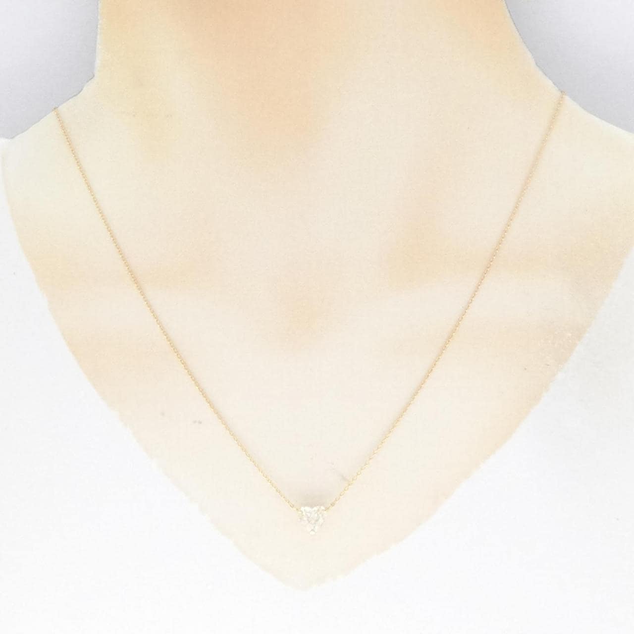 [Remake] K18YG Diamond Necklace 0.784CT H SI1 Heart Shape