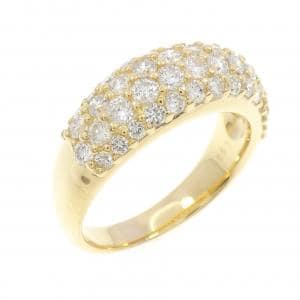K18YG パヴェ ダイヤモンド リング 1.50CT