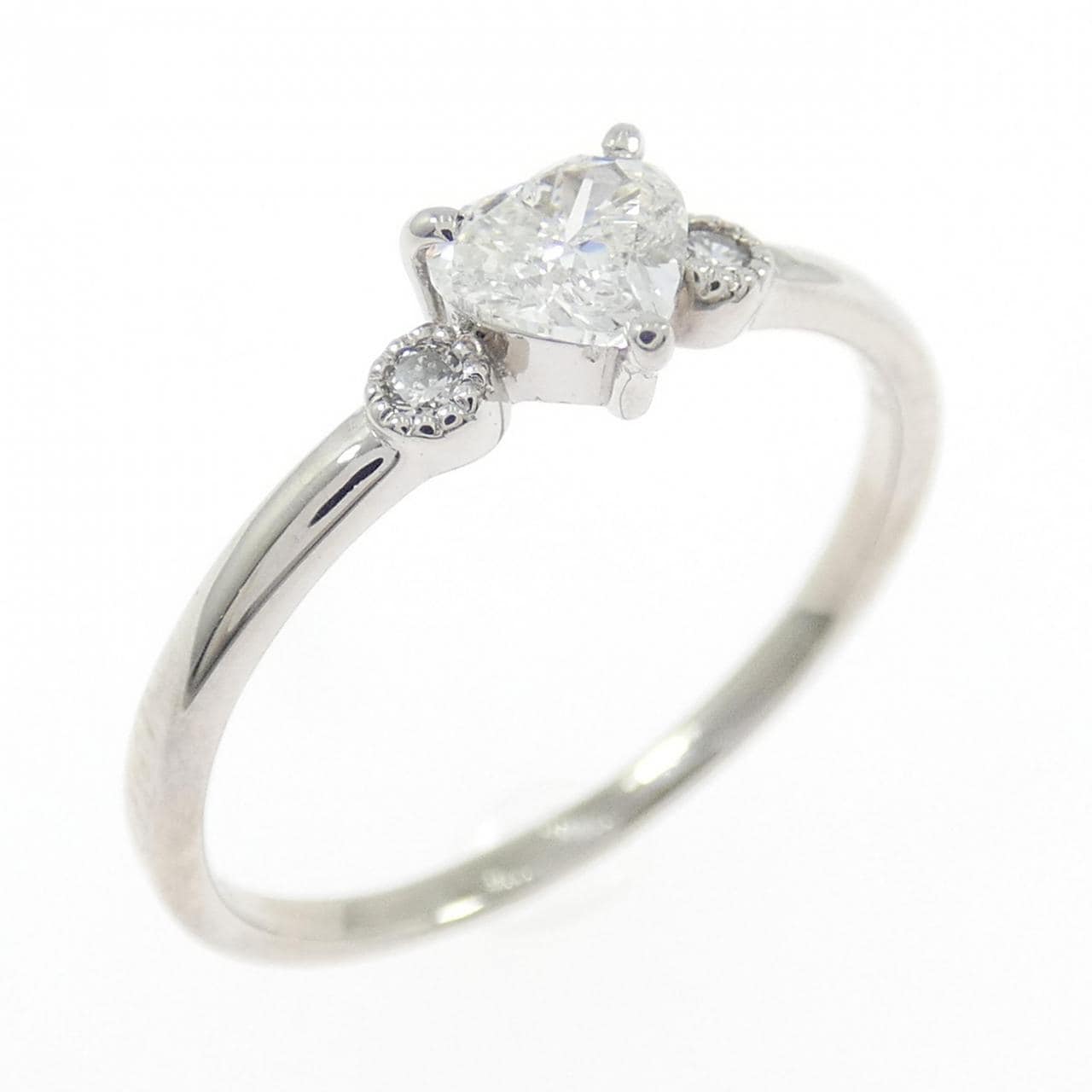 PT900 ハート ダイヤモンド リング 0.304CT