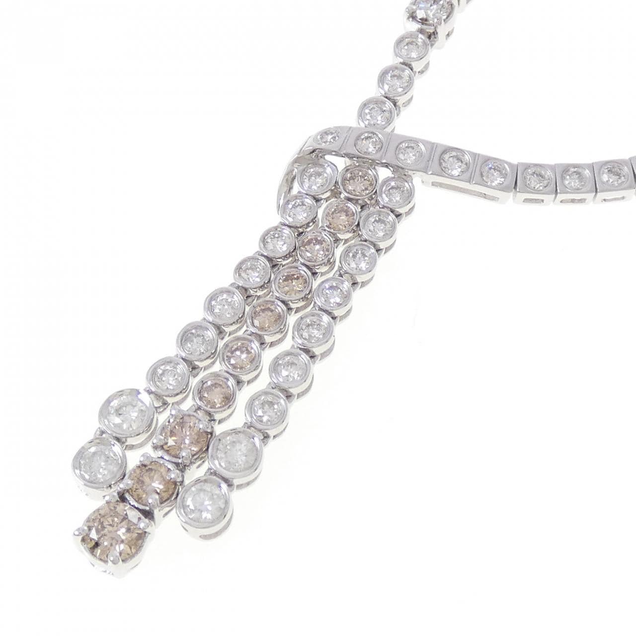 K18WG ダイヤモンド ネックレス 25.0CT