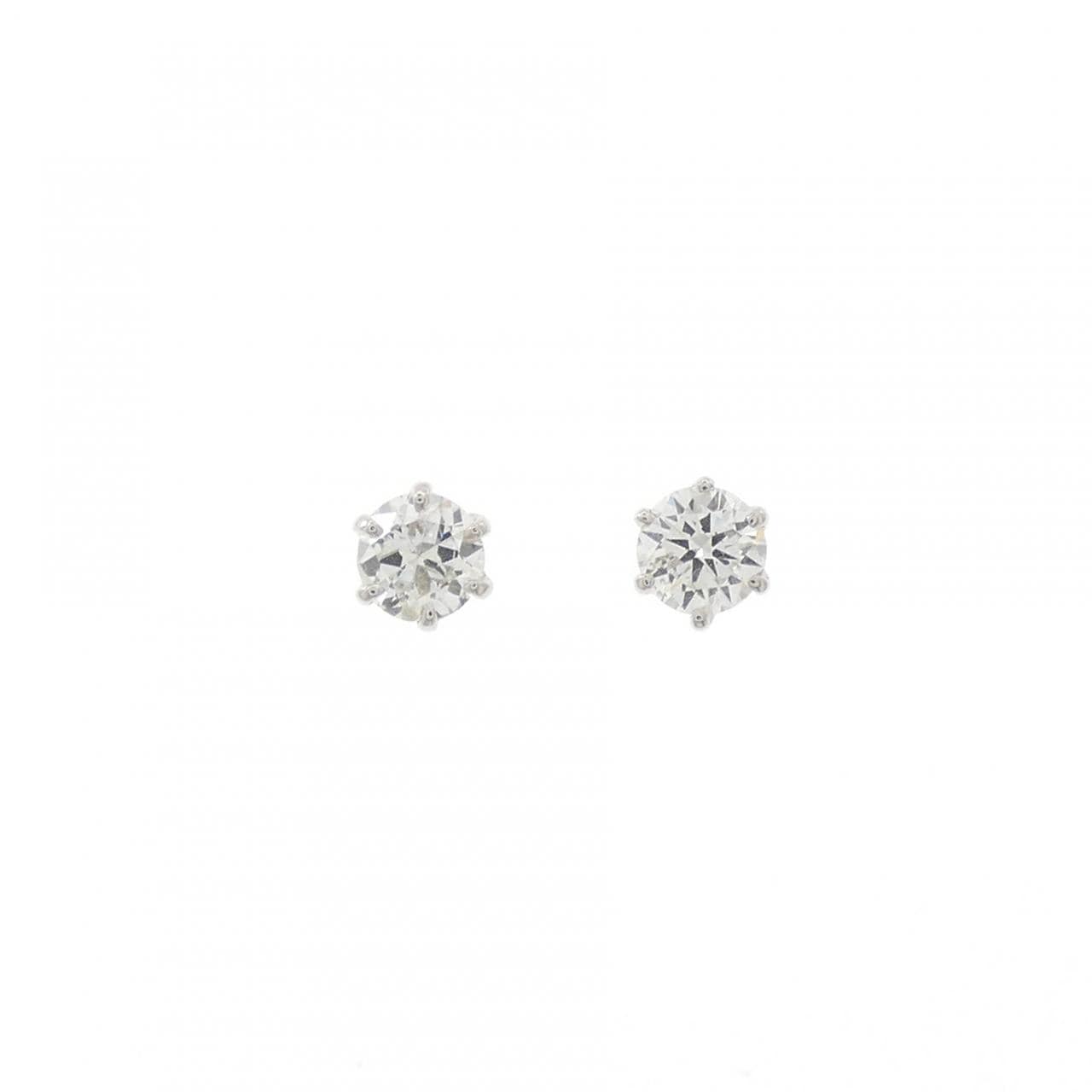 PT900 ダイヤモンド ピアス 0.200CT 0.225CT H-I SI2-I1 Good-Fair
