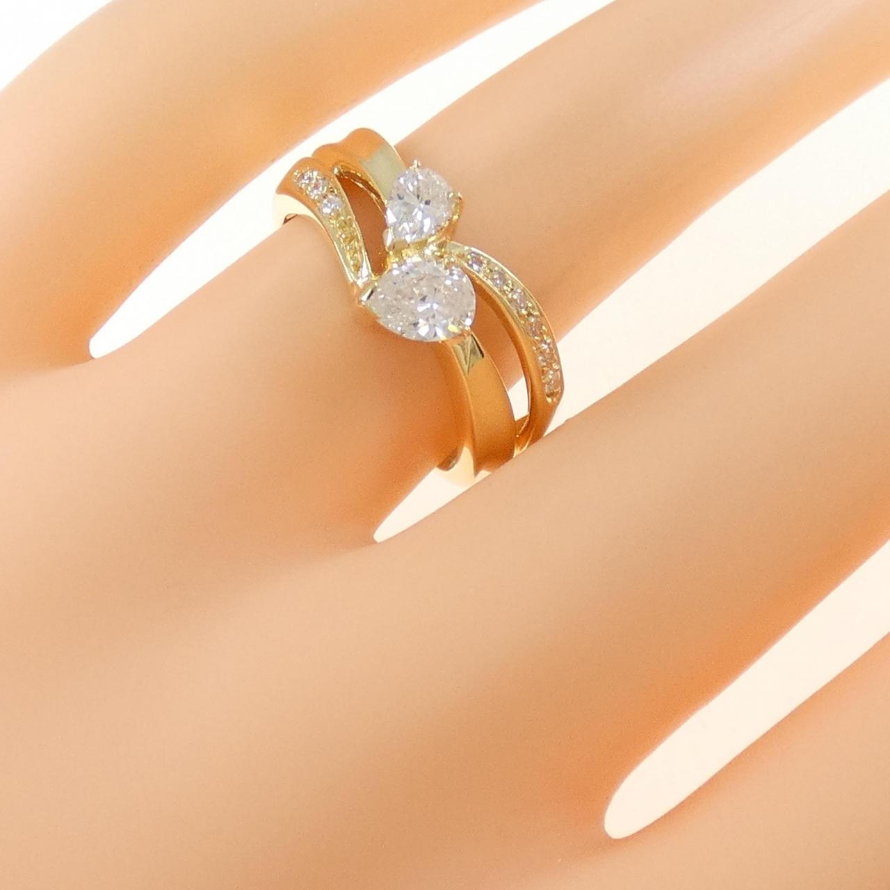 K18YG ダイヤモンド リング 0.64CT