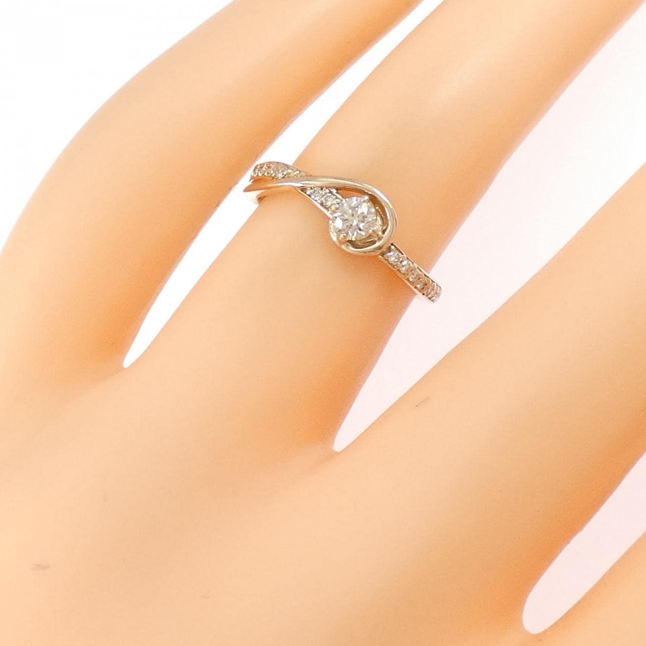 K18PG ダイヤモンド リング 0.21CT