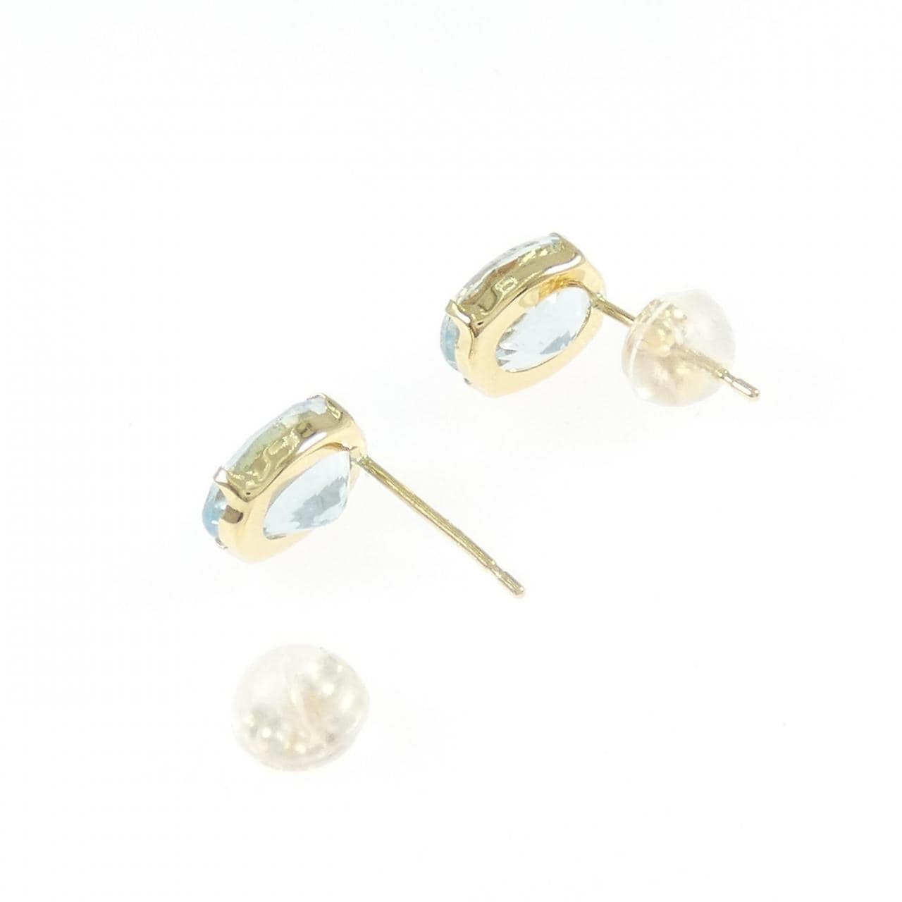 K18YG アクアマリン ピアス 2.00CT