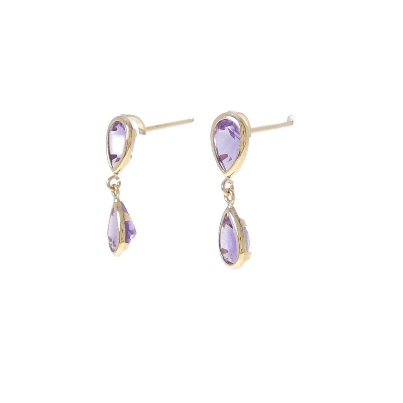 K18YG アメジスト ピアス