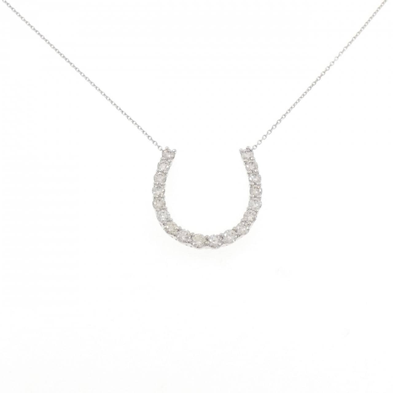 PT900/PT850 ホースシュー ダイヤモンド ネックレス 1.50CT
