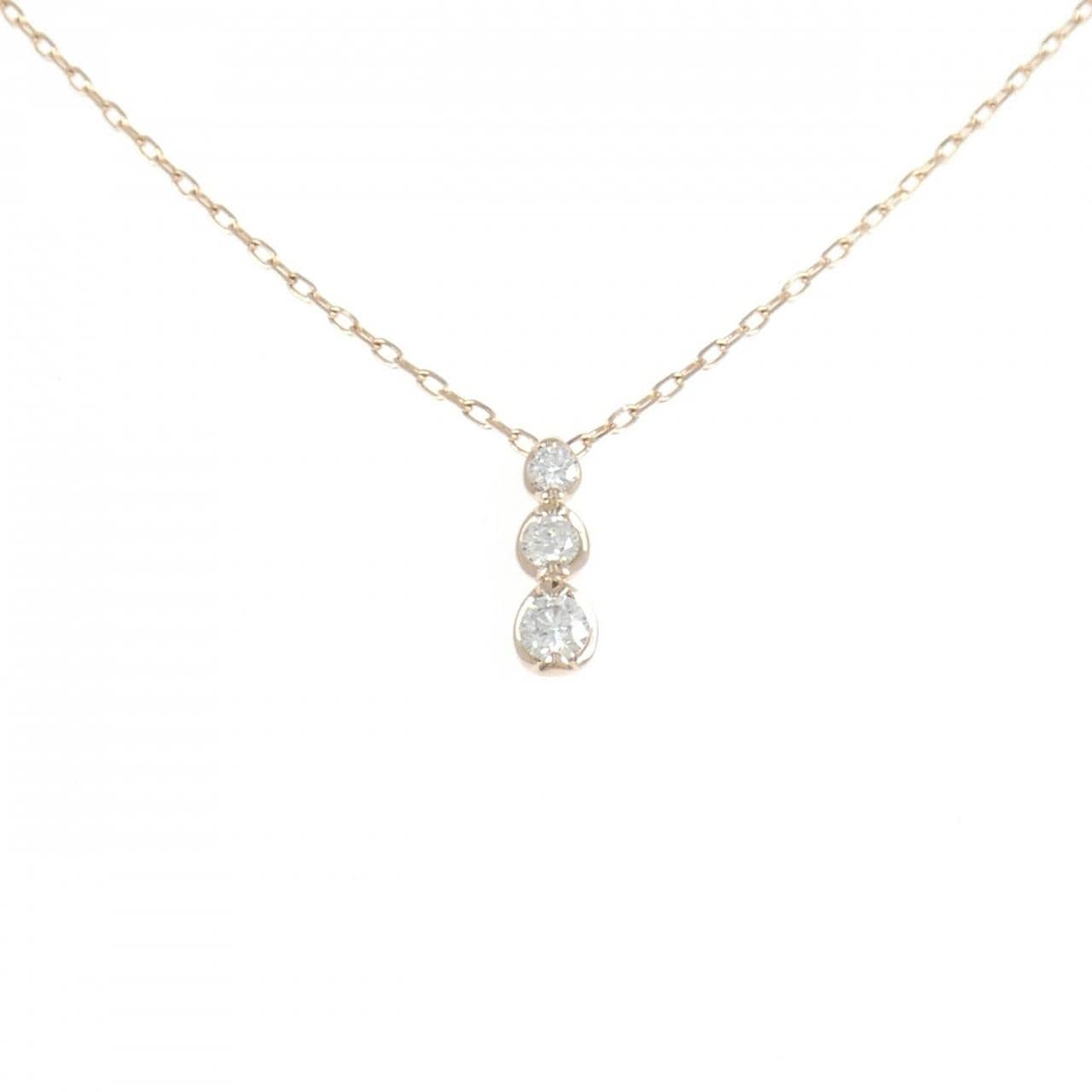 K10PG ダイヤモンド ネックレス 0.18CT