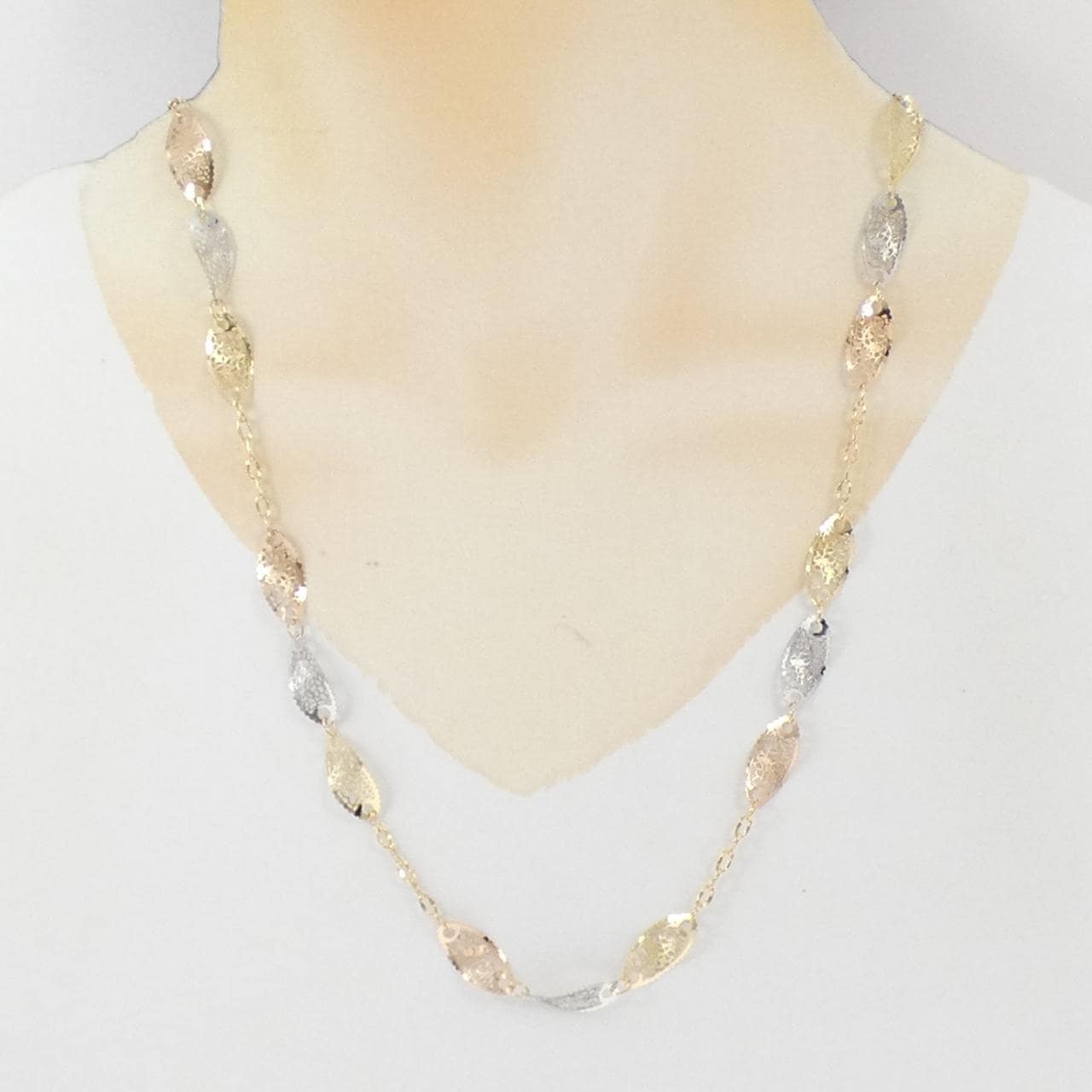 NEONERO K18スリーカラー ネックレス