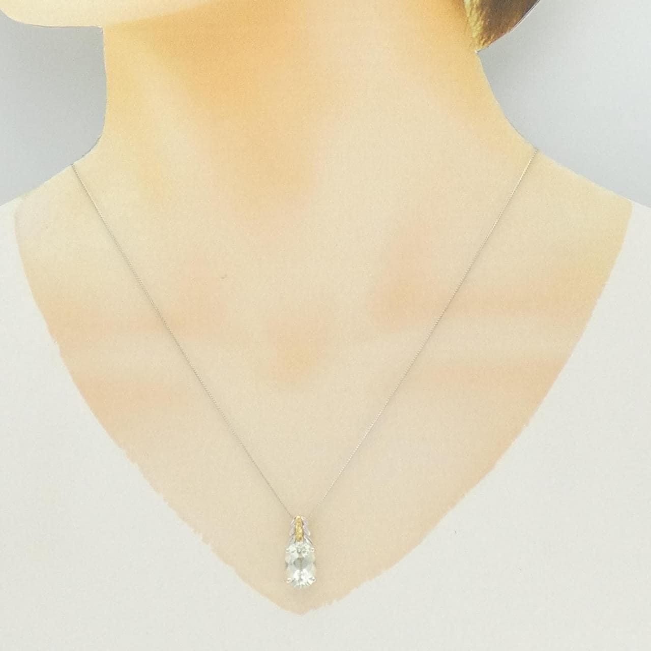 K18WG/K18YG クオーツ ネックレス