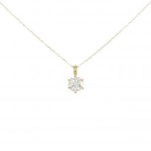 K18YG ソリティア ダイヤモンド ネックレス 0.415CT