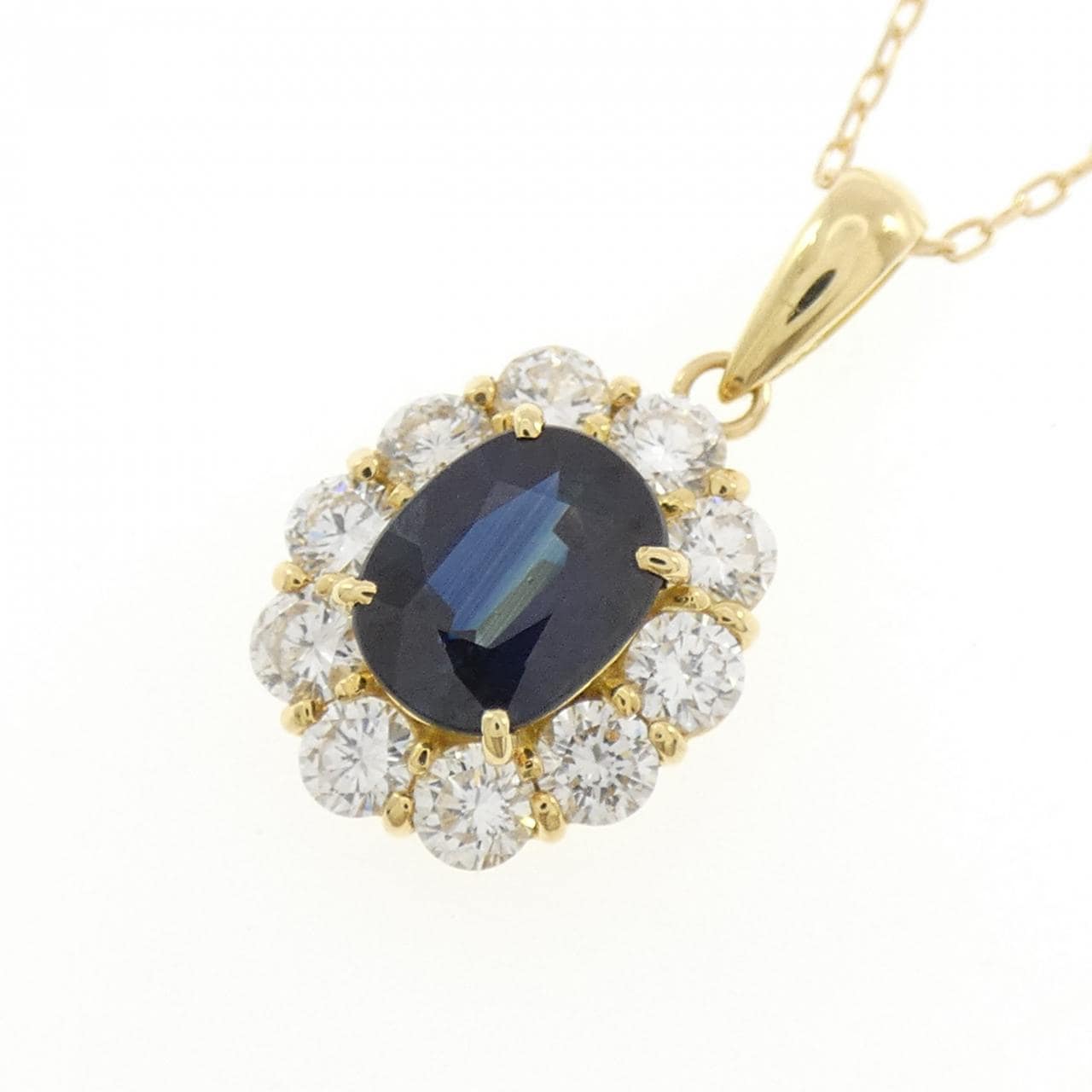 K18YG サファイヤ ネックレス 1.64CT