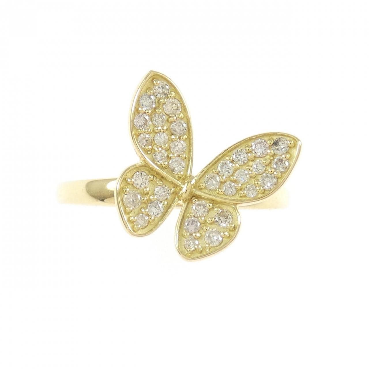 K18YG 蝴蝶鑽石戒指 0.20CT