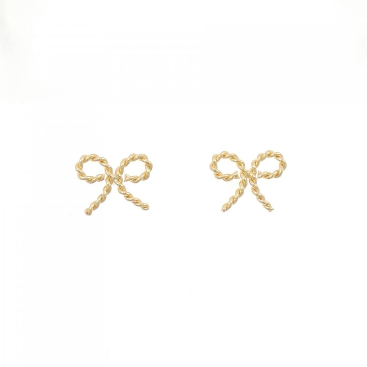 K18YG リボン ピアス