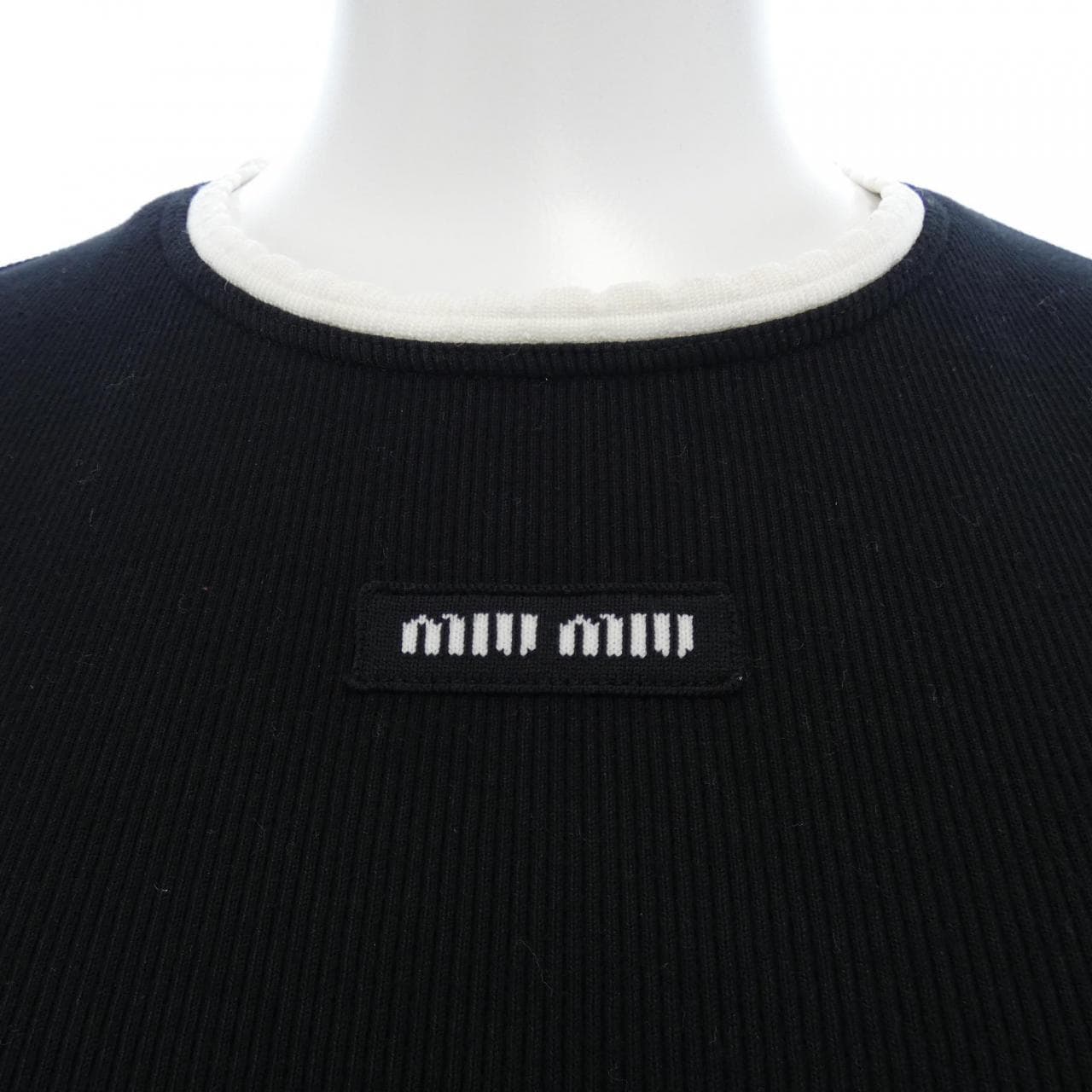 ミュウミュウ MIU MIU コットン ミニドレス MJA846 S232 12HM カットワンピース