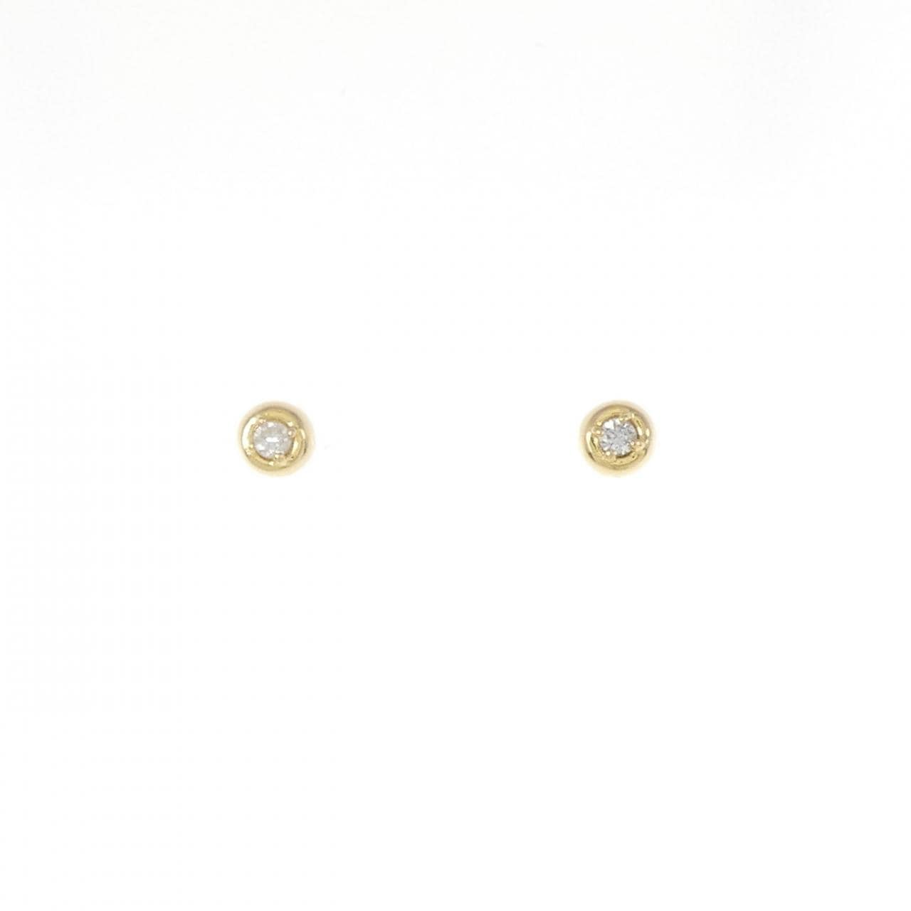 K18YG鑽石耳環 0.04CT