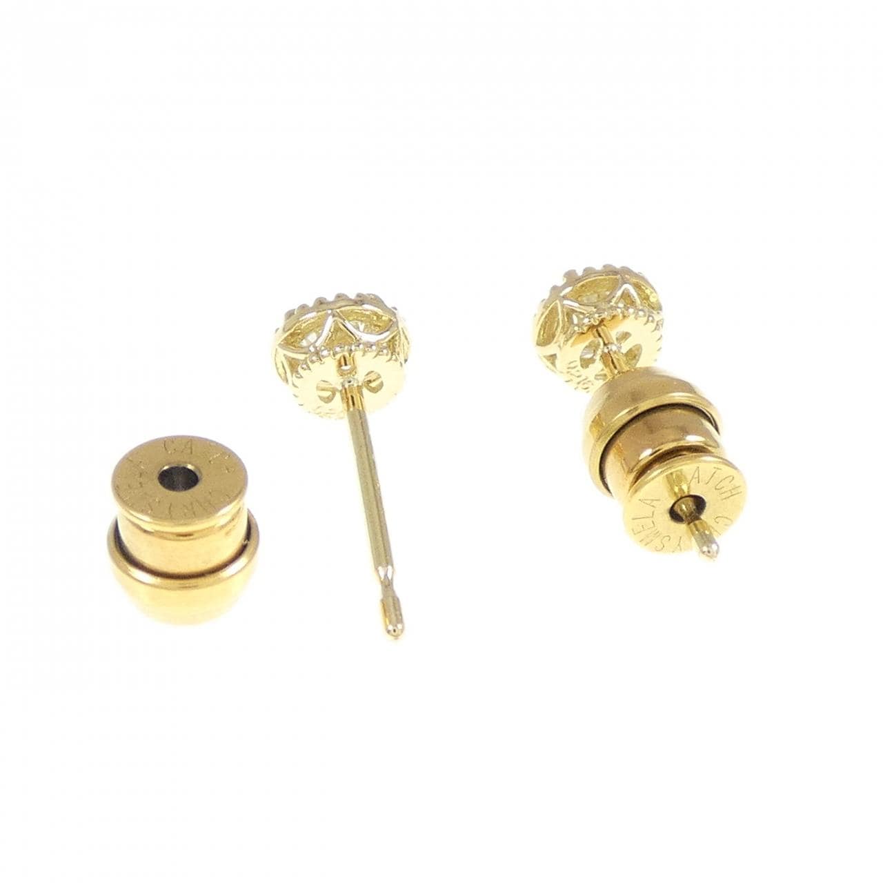 【リメイク】K18YG/ST ダイヤモンド ピアス 0.203CT 0.216CT G SI1 VG-GOOD