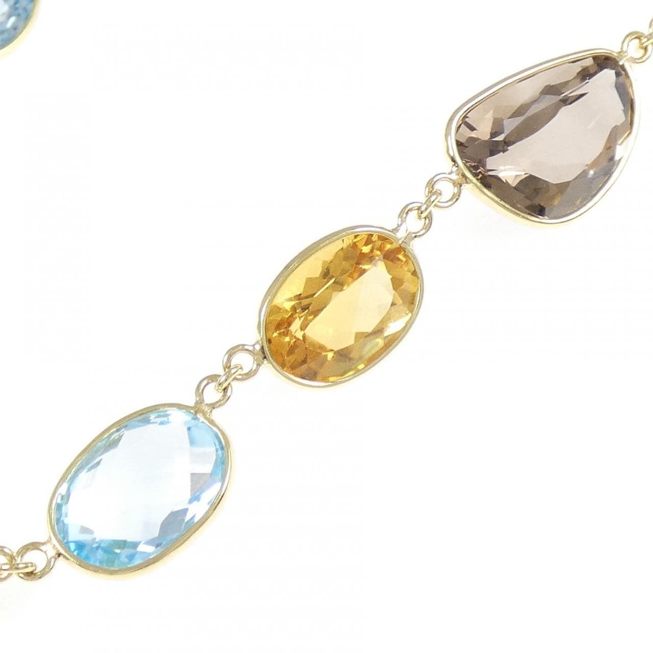 K18YG カラーストーン ネックレス