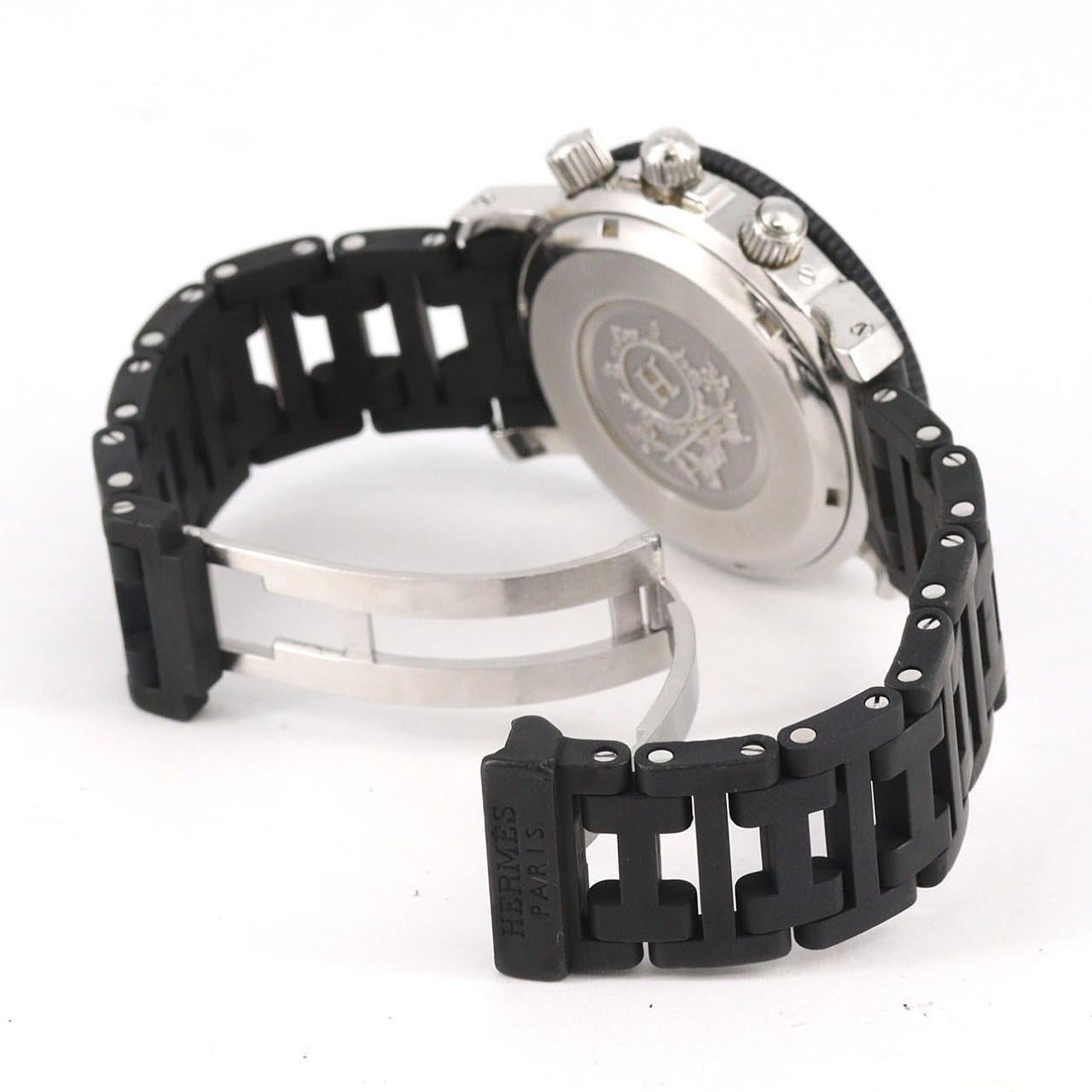 【ノーメンテナンス還元価格】エルメス クリッパーダイバークロノグラフ CL2.915 SSxラバー クォーツ