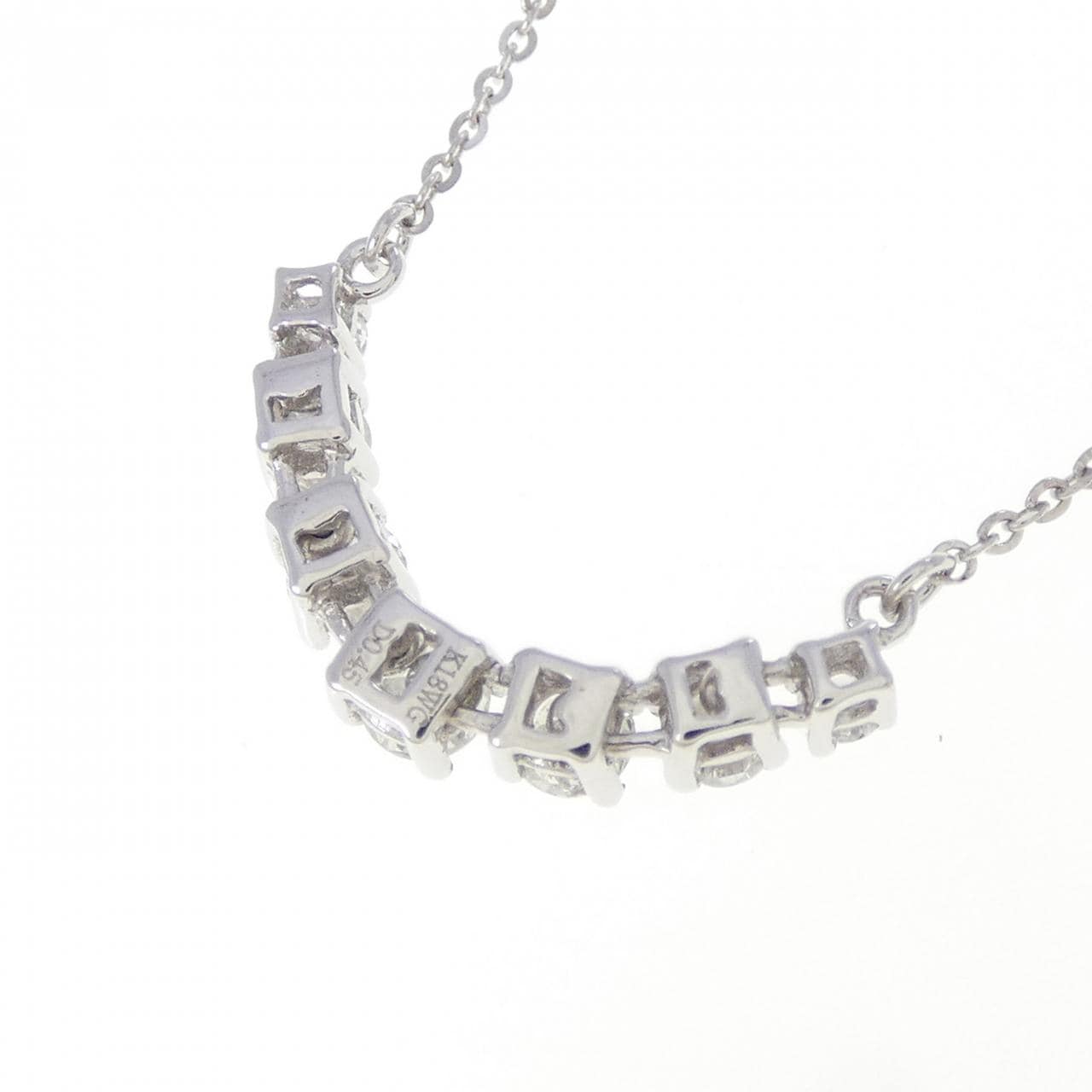 K18WG ダイヤモンド ネックレス 0.45CT
