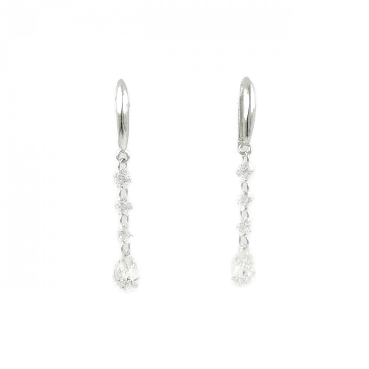 PT900 ダイヤモンド ピアス 1.00CT