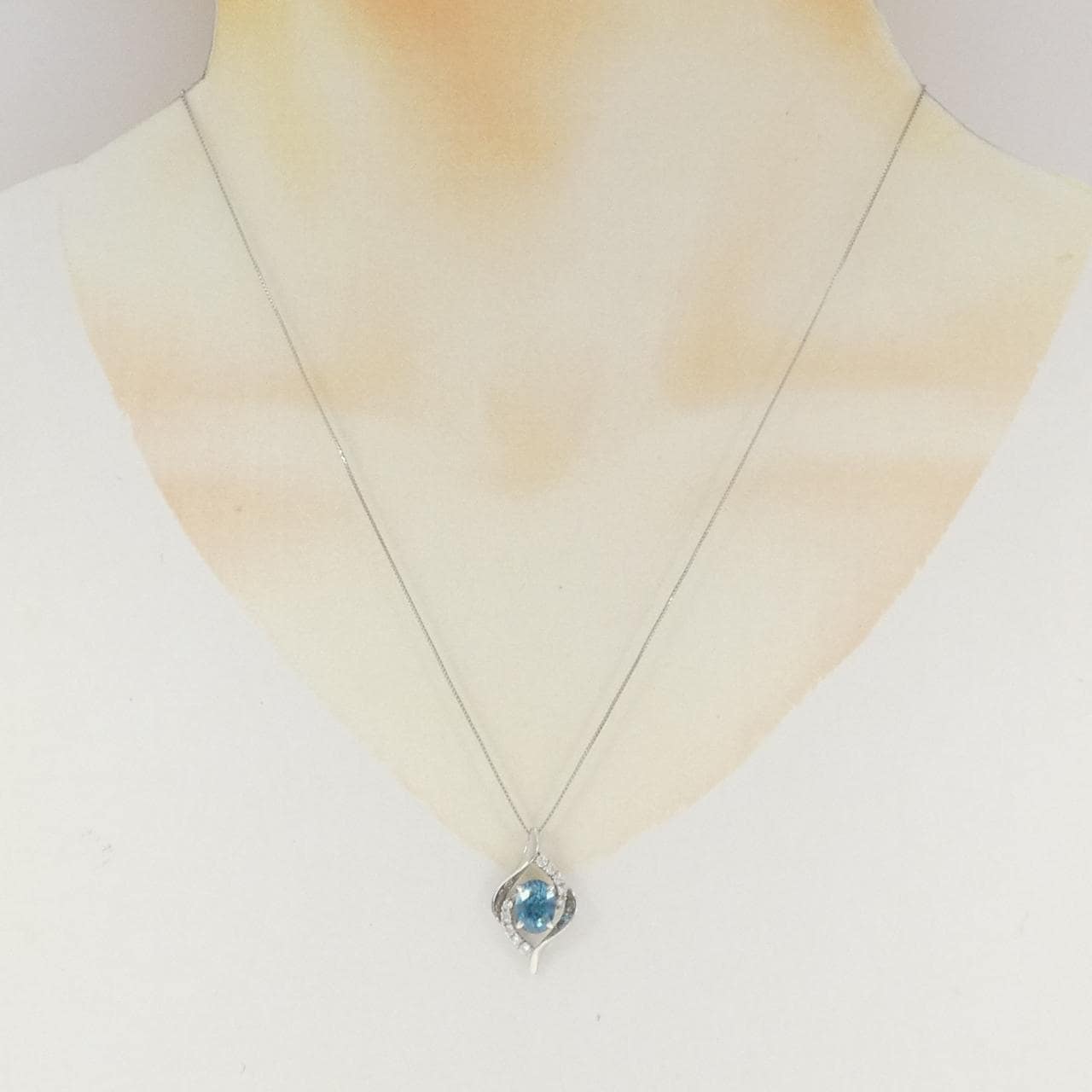 PT900/PT850 ジルコン ネックレス 2.53CT