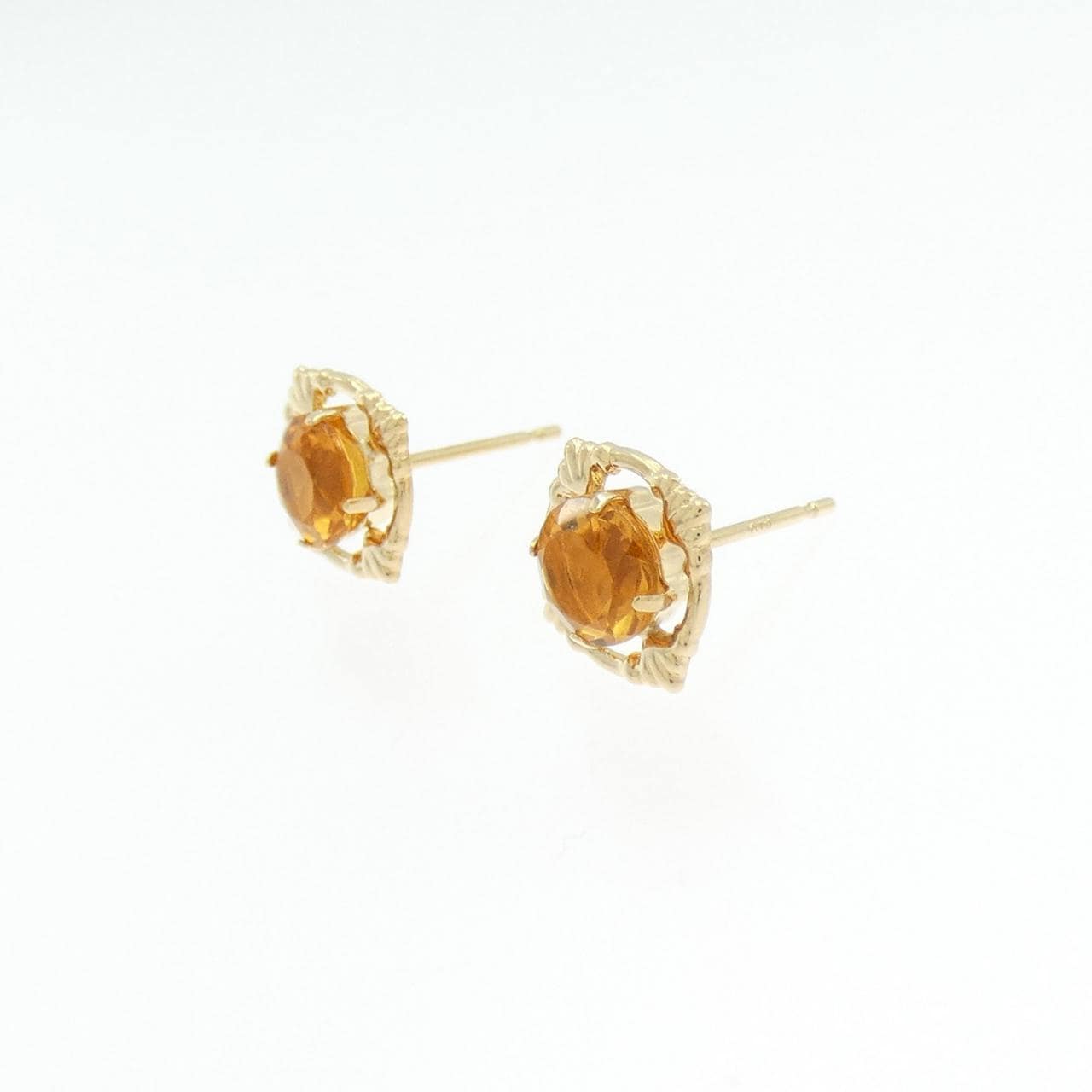 K18YG シトリン ピアス