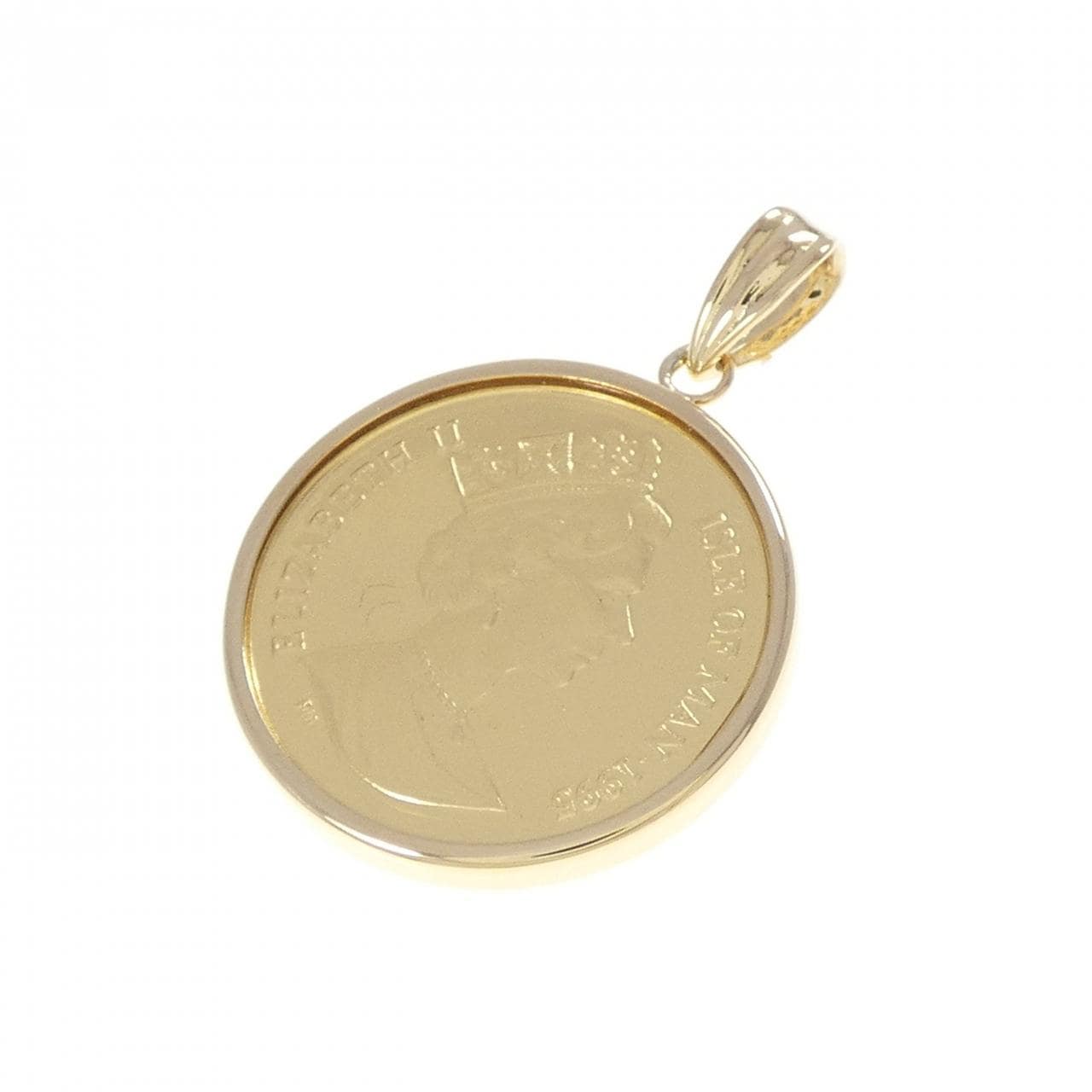 K18YG(枠) コイン ペンダント