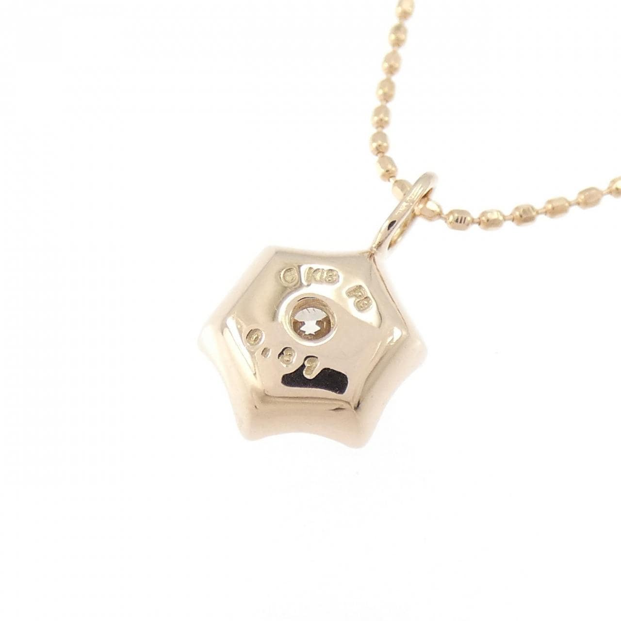 K18PG/750PG ダイヤモンド ネックレス 0.31CT