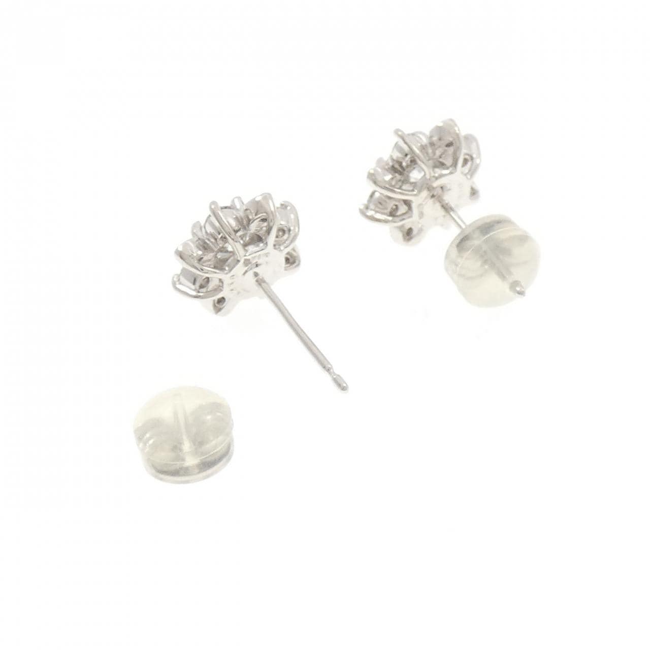 K18WG ダイヤモンド ピアス 0.250CT 0.259CT E-G VVS2-VS2 VG-FAIR