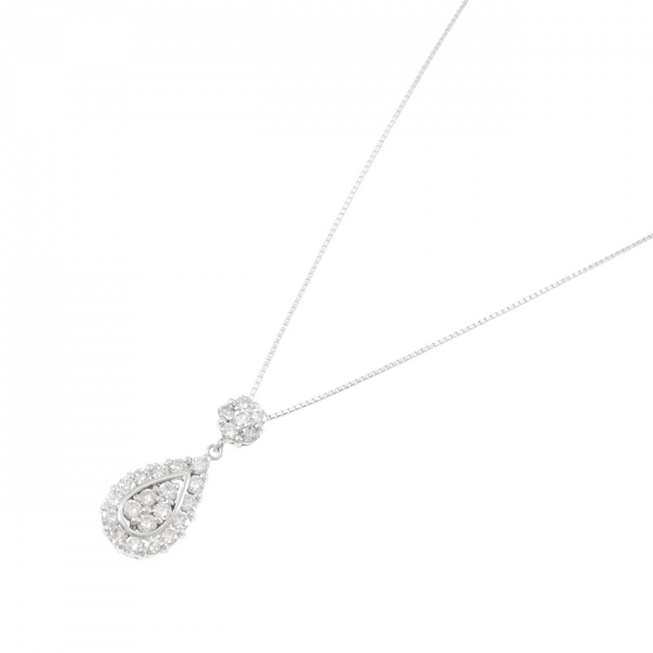 K18WG ダイヤモンド ネックレス 1.00CT