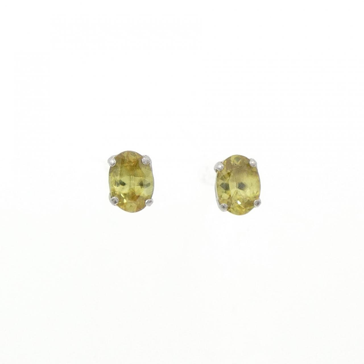 【新品】PT900 スフェーン ピアス 0.35CT