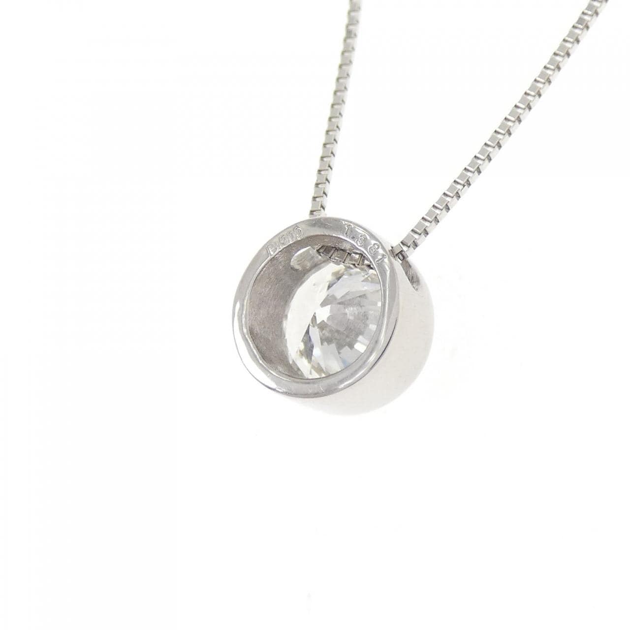 PT900/PT850 ソリティア ダイヤモンド ネックレス 1.381CT
