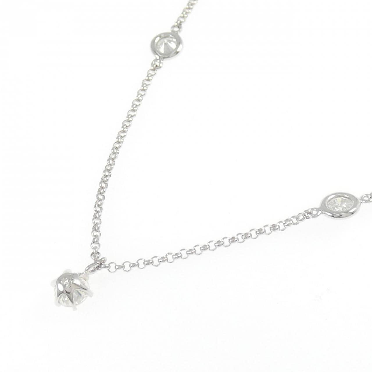 K18WG ダイヤモンド ネックレス 0.656CT