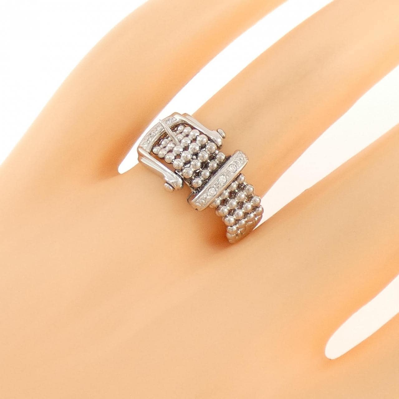 K18WG ダイヤモンド リング 0.03CT