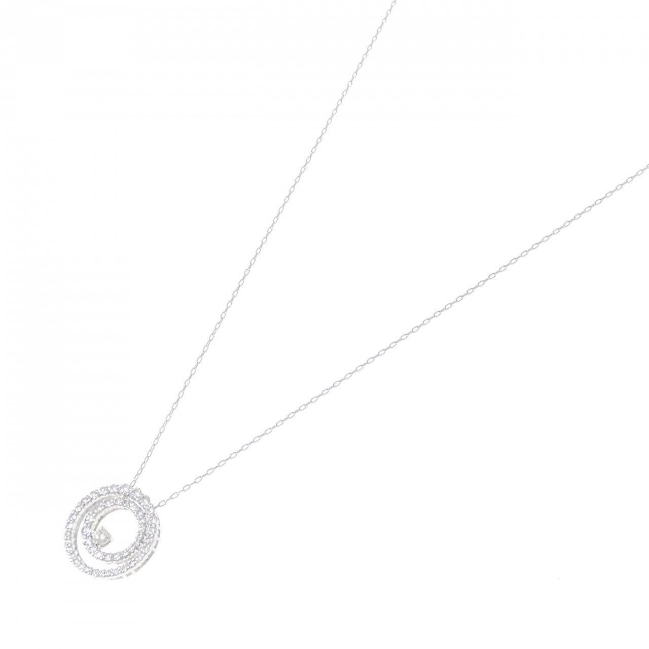 K18WG 2WAY ダイヤモンド ネックレス 0.091CT