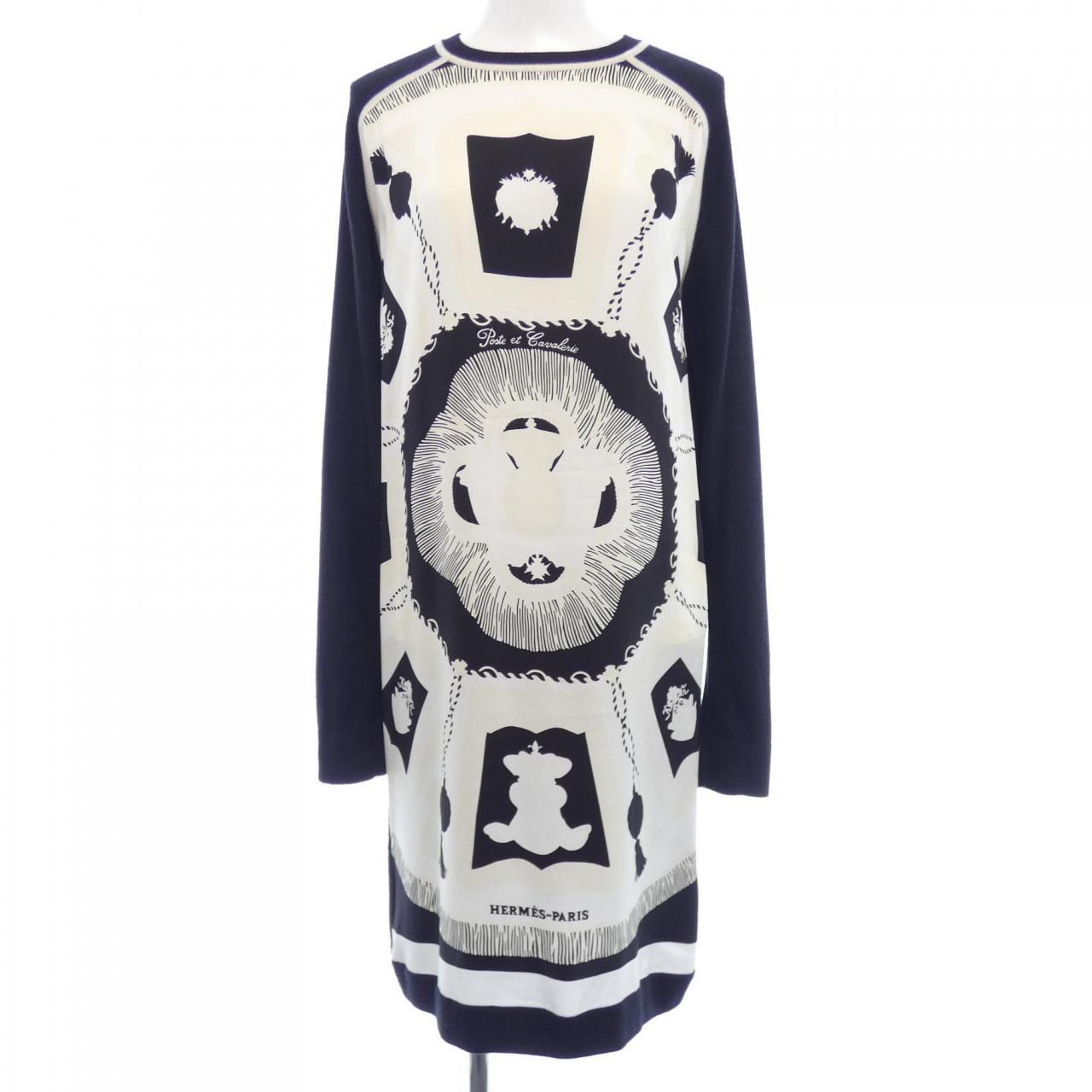 エルメス HERMES POSTE ET CAVALEIE *16-7760 ツイルレーヌ ワンピース