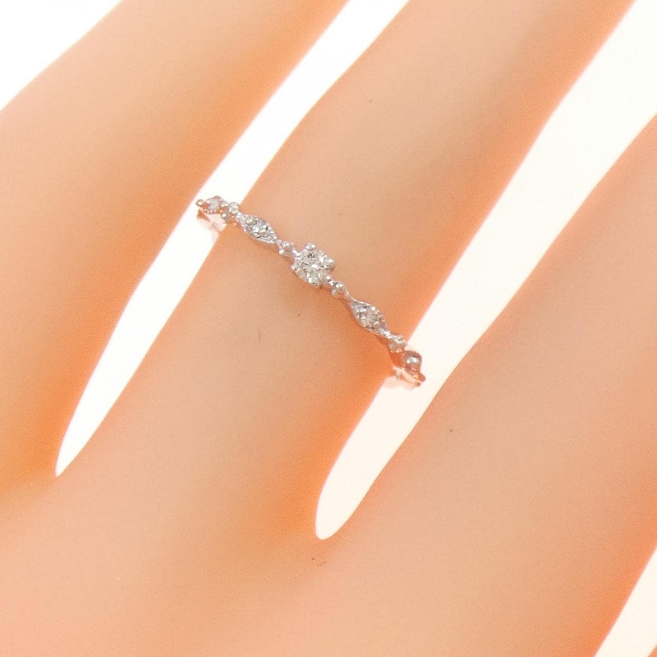 K10WG ダイヤモンド リング 0.05CT