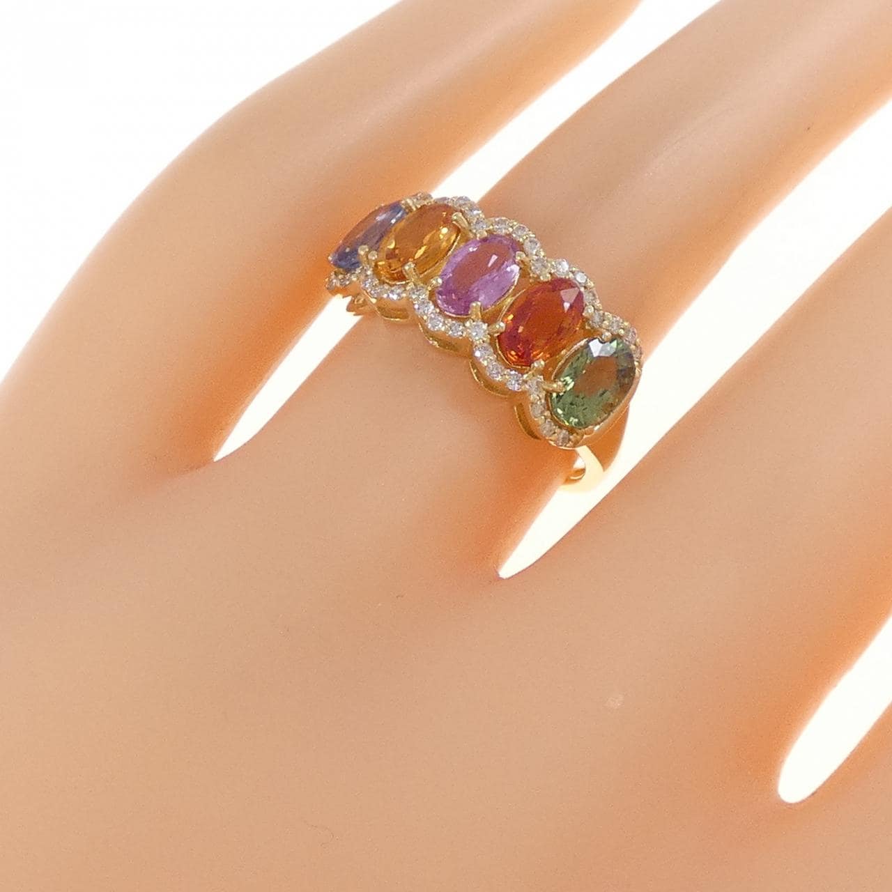 K18YG サファイヤ リング 3.00CT